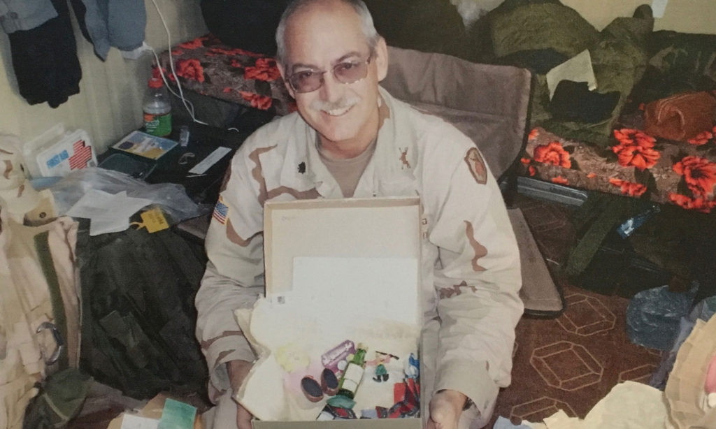 LTC Truhan with goodies from home